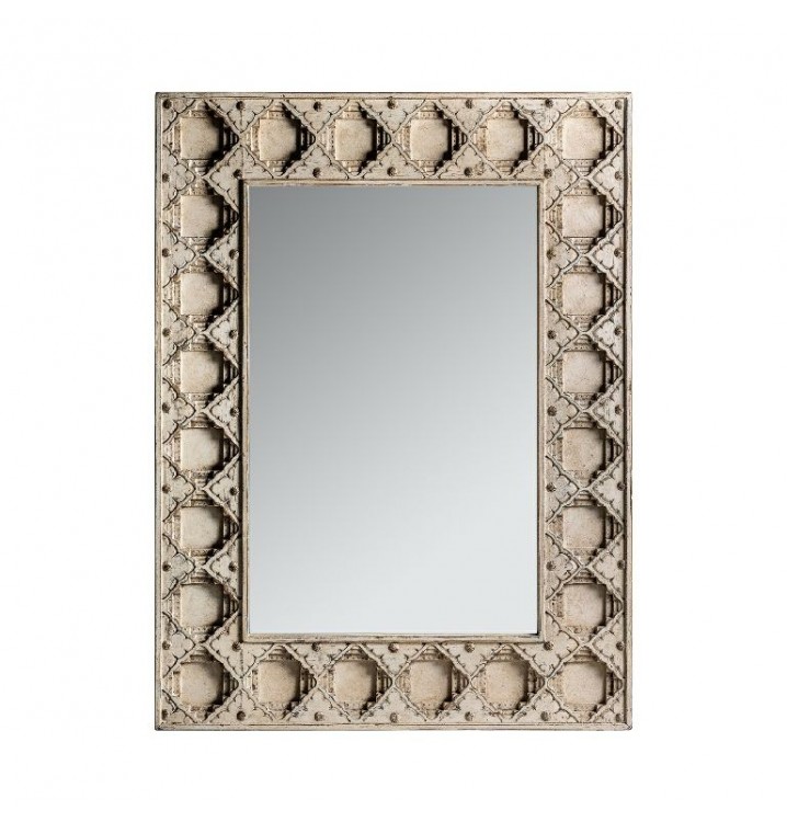 Espejo Brialea rectangular madera tallada