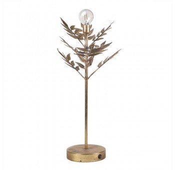 Lámpara de sobremesa Andronico planta metal oro envejecido A52