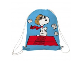 Mochila saco Snoopy azul aviador