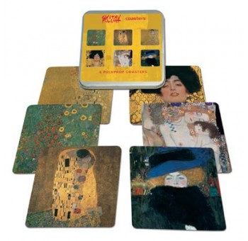 Set 6 posavasos cuadrados Klimt