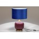 Lámpara sobremesa Sanya granate pantalla azul A68