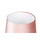 Lámpara sobremesa Jynna cristal azul pantalla rosa A58