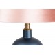 Lámpara sobremesa Jynna cristal azul pantalla rosa A58
