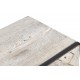 Consola 2 cajones Mazgats madera mango blanco y metal negro 100x38x76 cm