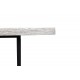 Mesa comedor Mazgats madera mango blanco y metal negro 160x90x76 cm