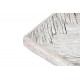Mesa comedor Mazgats madera mango blanco y metal negro 160x90x76 cm