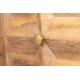 Consola Zelta 2 cajones madera mango y metal dorado 100x38x76 cm