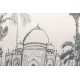 Cojín rectangular Taj Mahal Palmeras