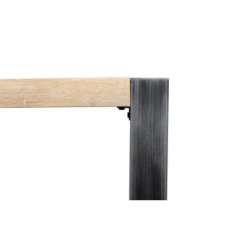 Mesa de comedor Faipari madera y metal negro