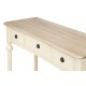 Consola Asztal 3 cajones madera crema y natural 