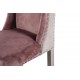 Taburete alto Areus con tirador terciopelo rosa y gris