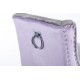 Taburete alto Areus con tirador terciopelo gris lila