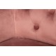 Butaca Darrian estilo clásica terciopelo capitoné rosa