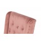 Silla Darrian estilo clásica terciopelo capitoné rosa