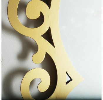 Espejo pared Tatum arabesco metal dorado