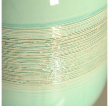 Lámpara sobremesa Erisha cerámica verde agua