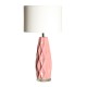 Lámpara sobremesa Rayden cerámica rosa