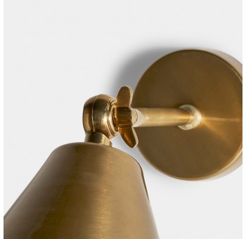 Lámpara aplique pared Sawyir foco metal dorado