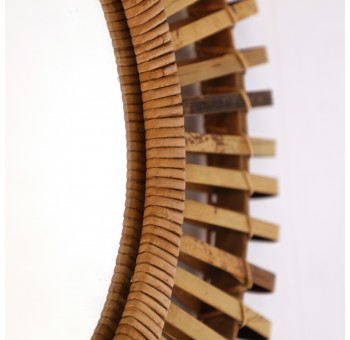  Espejo redondo Carlisa bambú D67