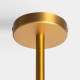 Lámpara de techo Elizabete metal dorado globos ambar