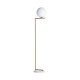 Lámpara de pie Globo cristal blanco Art Decó