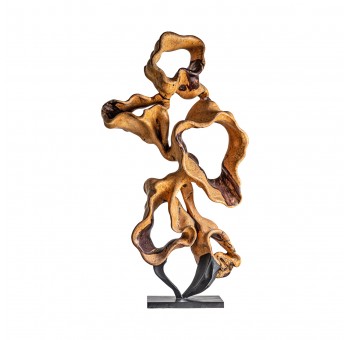 Escultura de pie abstracta madera tamarindo