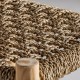 Taburete Samira madera teka y fibra natural 