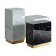 Mesa auxiliar cubo Odysseus cristal blanco A60