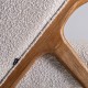 Sillón Egle madera de pino tapizado bouclé blanco