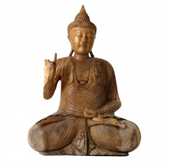 Escultura figura Buda A104 madera tallada