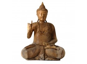 Escultura figura Buda A104 madera tallada