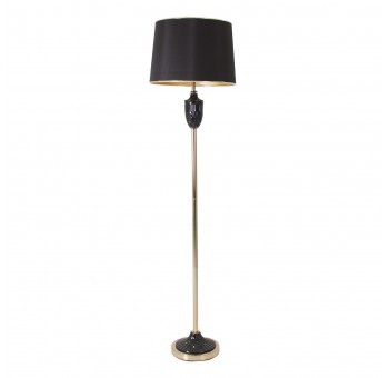 Lámpara de pie Baltsalus metal dorado y negro