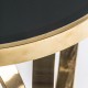 Mesa de centro Bemaros espejo negro metal oro D60