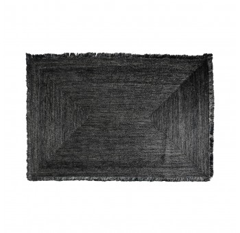 Alfombra rectangular Budur 315x215 yute negro