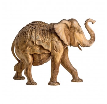 Figura decoración Elefante madera tropical tallada