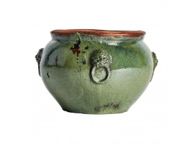 Anfora Nemele cerámica verde gastado