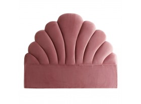 Cabecero cama Phelline tapicería terciopelo rosa L160