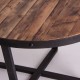Mesa de centro redonda Ivonius madera y metal