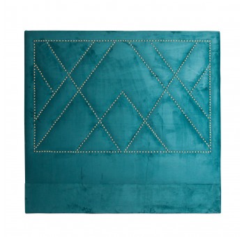 Cabecero cama Kadeos tapicería azul L160
