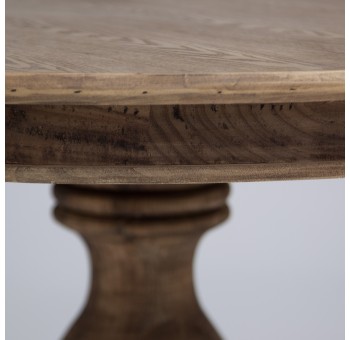 Mesa comedor redonda Banoskek madera natural