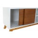 Mueble Tv Palenia madera blanca estilo nórdico puertas correderas