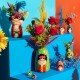 Jarrón Frida Kahlo cerámica multicolor