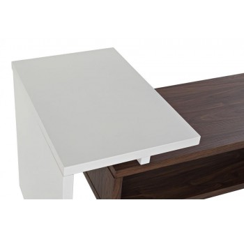 Mesa de centro Teofair madera blanca y marrón