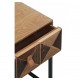Mesa de noche Aeses madera reciclada natural 1 cajón