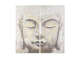 Cuadros 2 lienzos Buda