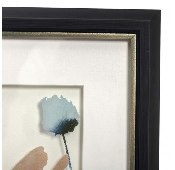 Cuadros cristal flores azules 3 surtidos enmarcados