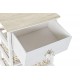 Mesa de noche Corazón 1 cajón 2 cestas blanco y natural