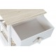 Mesa de noche Corazón 1 cajón 1 cesta blanco y natural