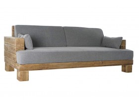 Sofa 3 plazas Kaniv madera natural reciclada marrón