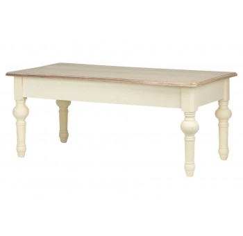 Mesa de centro Asztal madera crema y natural